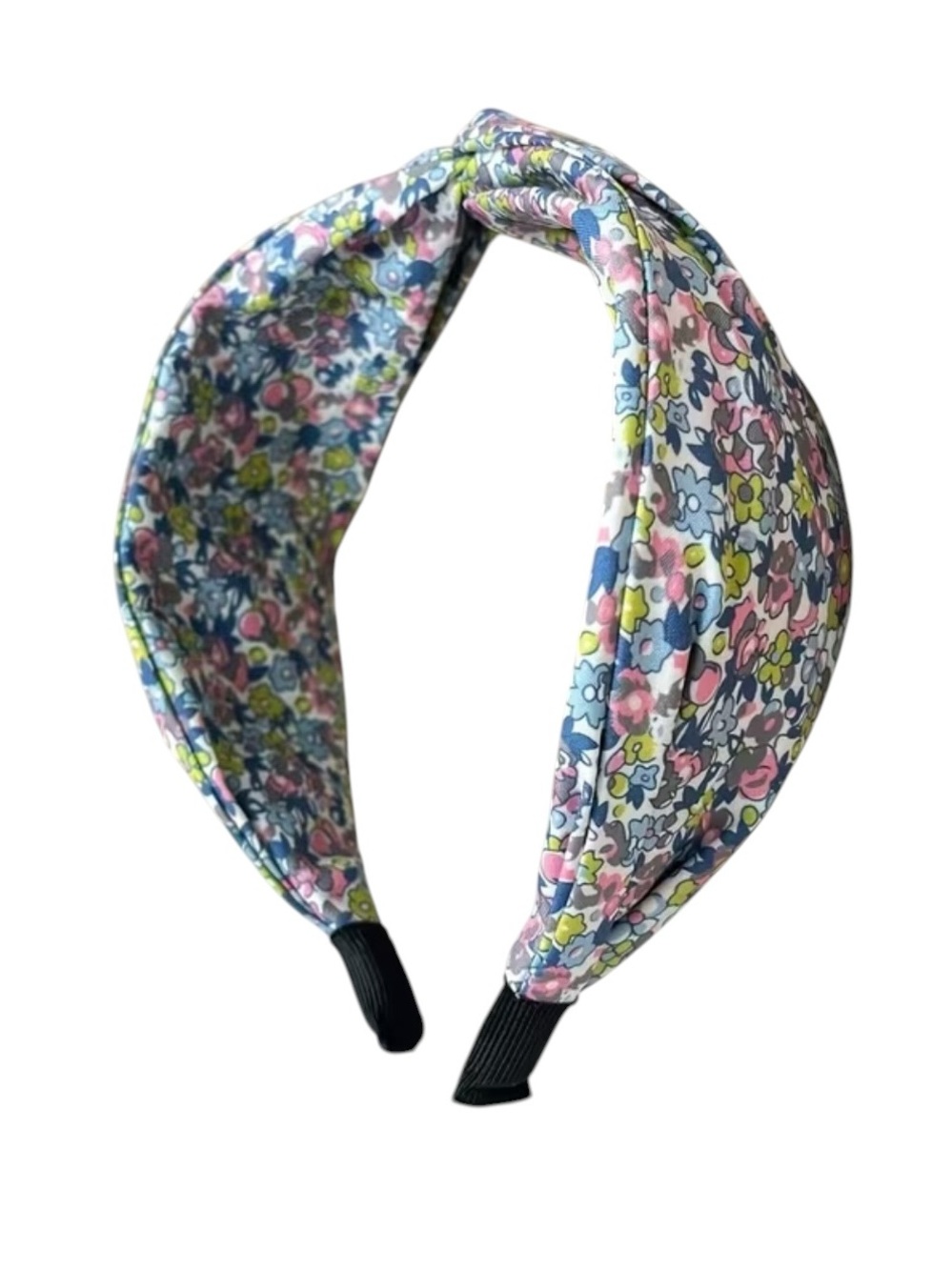 1001. Floral Knotted Headband - Pink Multi